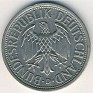 Deutch Mark - 2 Mark - Germany - 1951 - Copper-Nickel - KM# 111 - 26,75 mm - Obv: Eagle. Rev: Denomination flanked by leaves, grapes, and grain sprigs, date above. Edge: EINIGKEIT UND RECHT UND FREIHEIT. - 0